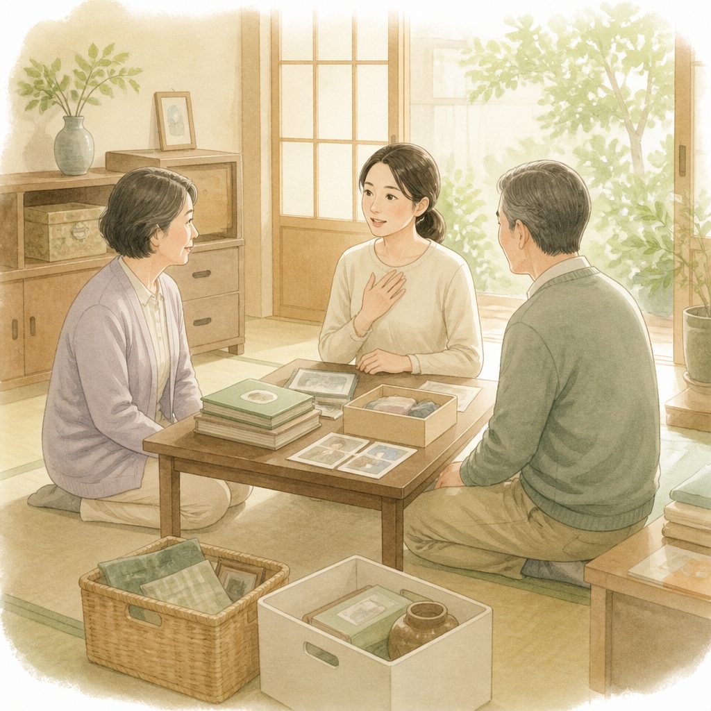 実家の片付け、切り出し方|NGな言い方と順番のイメージイラスト