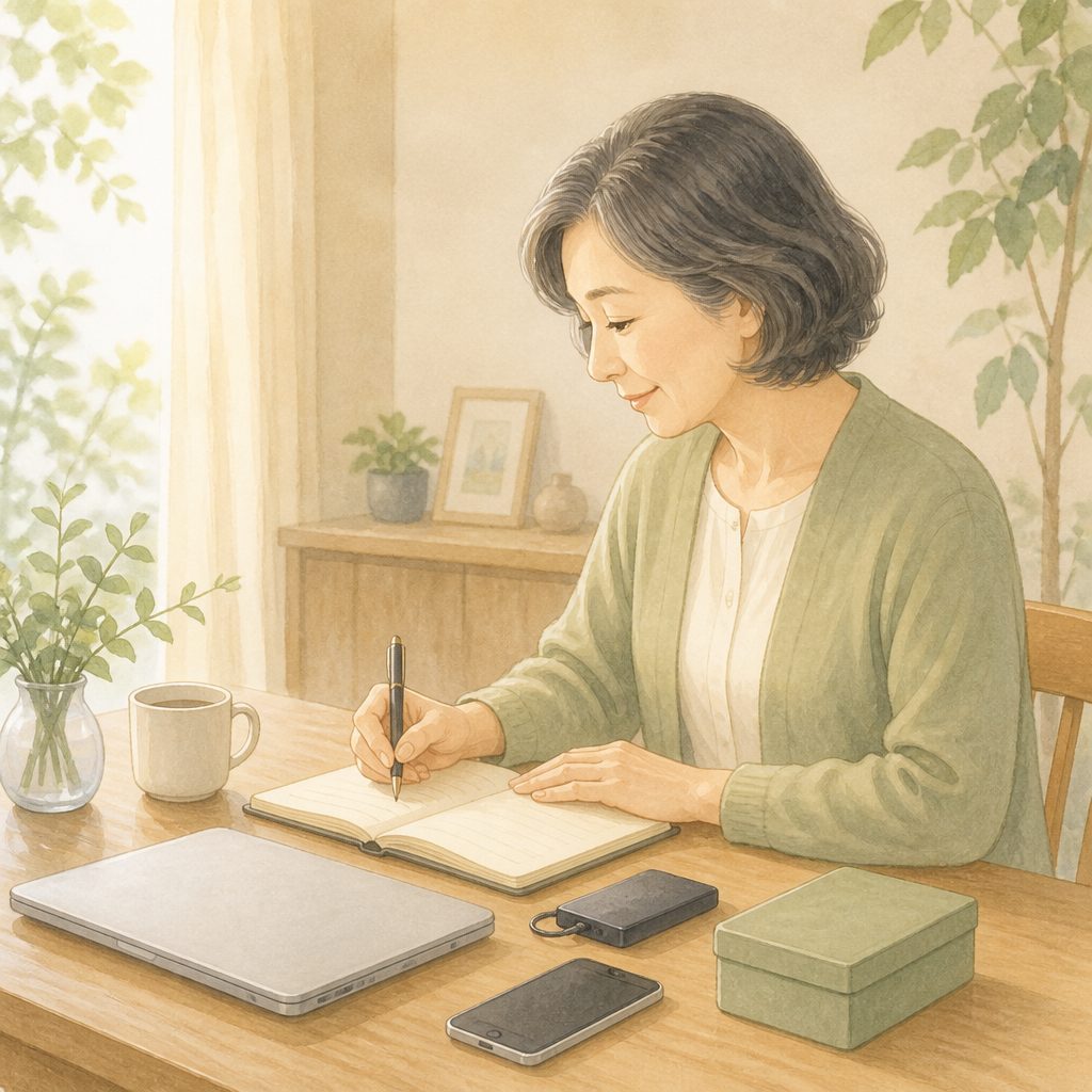 デジタル終活のやり方|今日から始める最初の3歩のイメージイラスト