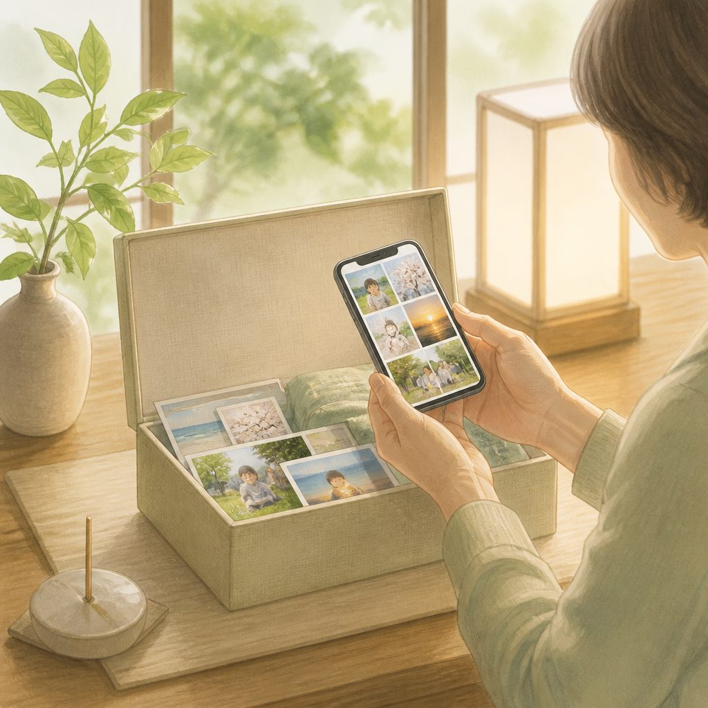 スマホの写真、死後はどうなる?消えないための備え3つのイメージイラスト