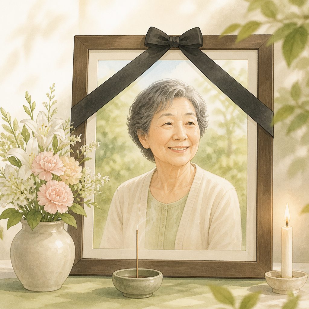 遺影写真の服装と表情の選び方|今は「その人らしさ」が主流のイメージイラスト