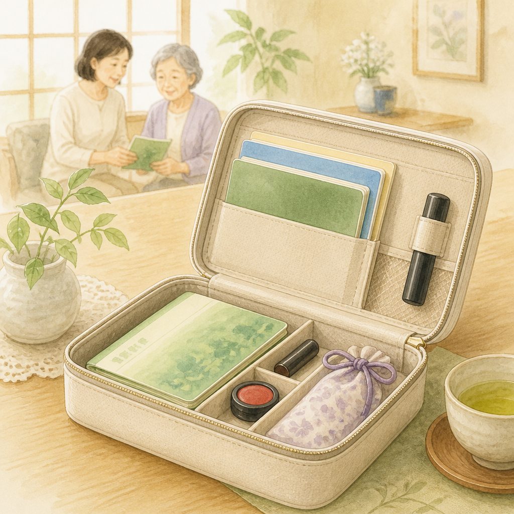 通帳・印鑑の保管ケース｜まとめ方と防犯の両立のイメージイラスト